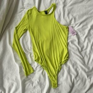 Target One Sleeve Bodysuit ~ Neon Green M